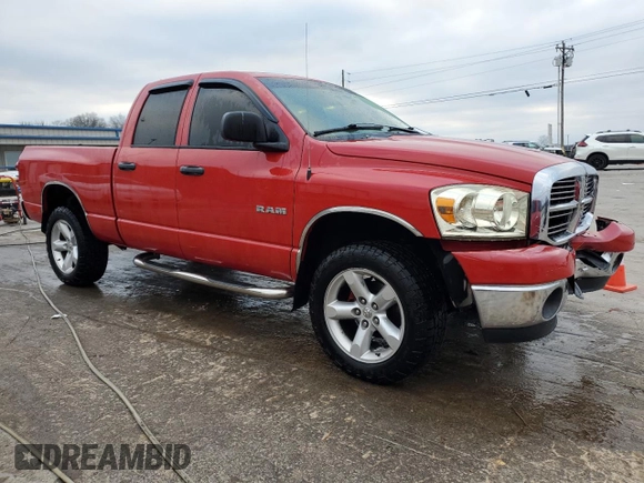 2008 Dodge 1500 SLT z VIN 1D7HU18N88S517520, wystawiony jako Copart lot #44958945 z przebiegiem 162 666 mil mil oraz Szkoda całkowita • Salvage title. Historia ofert i sprzedaży dostępna na DreamBid. Obrazek 4.