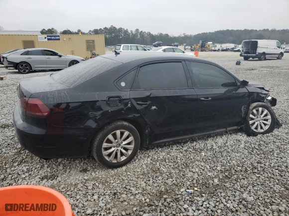 2012 Volkswagen Passat S w/Appearance with VIN 1VWAH7A36CC027198, listed as a Copart auction lot 86751154 with 0 mi miles and Salvage Title. Bid and sale history available at carsss.com. Image 3.