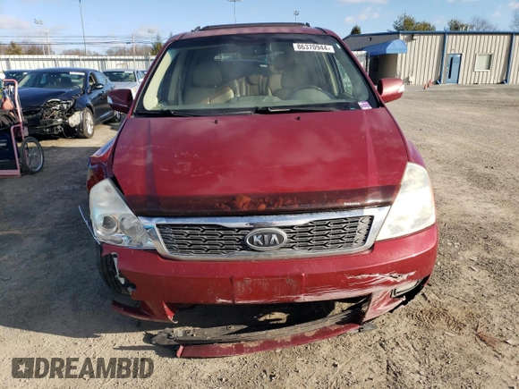2011 Kia Sedona EX with VIN KNDMH4C7XB6372889, listed as a Copart auction lot 86370944 with 212,233 mi miles and Salvage Title. Bid and sale history available at carsss.com. Image 5.