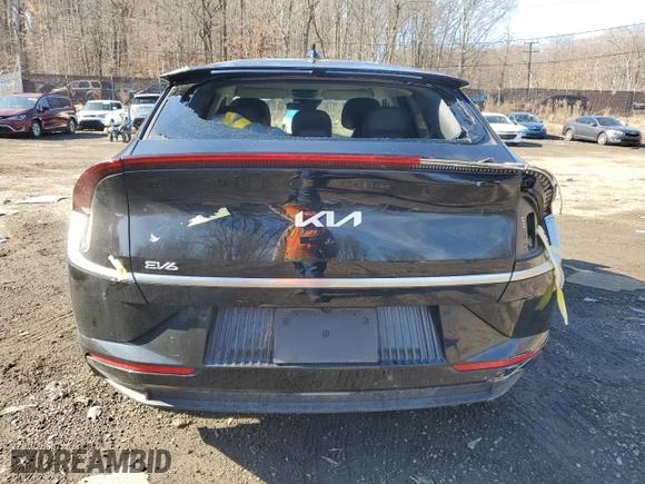2022 Kia EV6 Wind with VIN KNDC34LAXN5065979, listed as a Copart auction lot 46663755 with 19,077 mi miles and Salvage Title. Bid and sale history available at carsss.com. Image 6.
