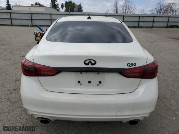 2019 Infiniti Q50 3.0t LUXE with VIN JN1EV7AP8KM514768, listed as a Copart auction lot 46309035 with 71,572 mi miles and Salvage Title. Bid and sale history available at carsss.com. Image 6.