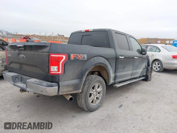 2015 Ford F-150 XLT with VIN 1FTEW1EG0FKE67898, listed as a IAAI auction lot 41407634 with 1 mi miles. Bid and sale history available at carsss.com. Image 4.
