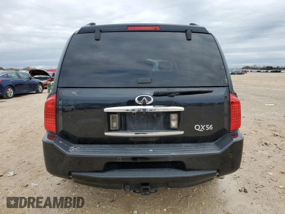 2007 Infiniti QX56 with VIN 5N3AA08C27N800671, listed as a Copart auction lot 43329395 with 256,723 mi miles and Salvage Title. Bid and sale history available at carsss.com. Image 6.