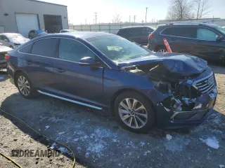 2016 Hyundai Sonata Sport with VIN 5NPE34AF9GH403754, listed as a Copart auction lot 50369425 with 114,152 mi miles and Non Repairable. Bid and sale history available at DreamBid. Image 4.
