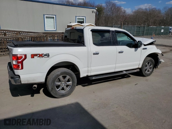 2019 Ford F-150 XL with VIN 1FTEW1E44KFA84586, listed as a Copart auction lot 50555625 with 204,126 mi miles and Salvage Title. Bid and sale history available at carsss.com. Image 3.
