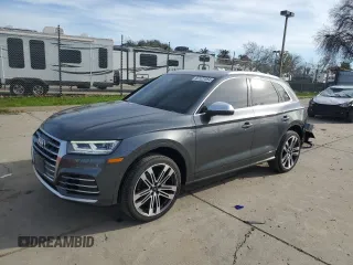 2018 Audi SQ5 Premium Plus with VIN WA1A4AFYXJ2214358, listed as a Copart auction lot 87127454 with 61,043 mi miles and Salvage Title. Bid and sale history available at DreamBid. Image 1.