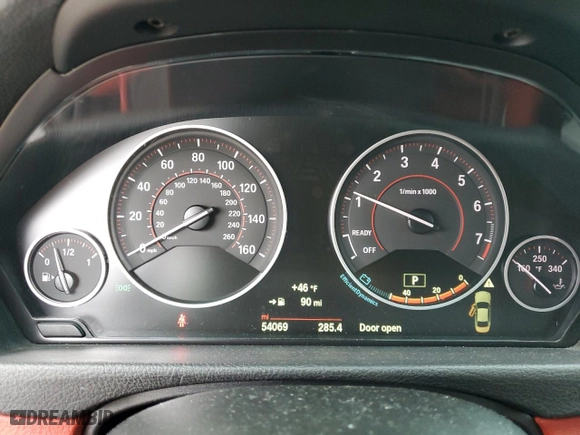 2015 BMW 4 Series 435i with VIN WBA3R1C5XFK193302, listed as a Copart auction lot 87801245 with 54,069 mi miles and Salvage Title. Bid and sale history available at carsss.com. Image 9.