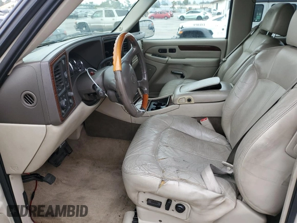 2002 Cadillac Escalade with VIN 1GYEK63N22R155121, listed as a Copart auction lot 59901375 with 159,412 mi miles and Salvage title. Bid and sale history available at DreamBid. Image 7.