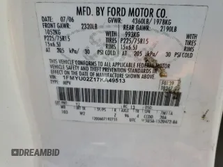 2007 Ford Escape XLS с VIN 1FMYU02Z17KA49513, выставлен на аукционе Copart как лот 61917225 с пробегом 119 255 миль миль и Чистый • Clean title. История ставок и продаж доступна на DreamBid. Изображение 13.