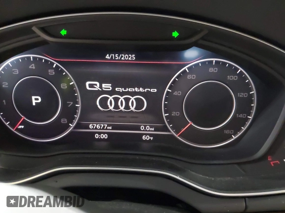 2019 Audi Q5 Premium Plus with VIN WA1BNAFY1K2111025, listed as a IAAI auction lot 42064432 with 67,677 mi miles and . Bid and sale history available at DreamBid. Image 7.