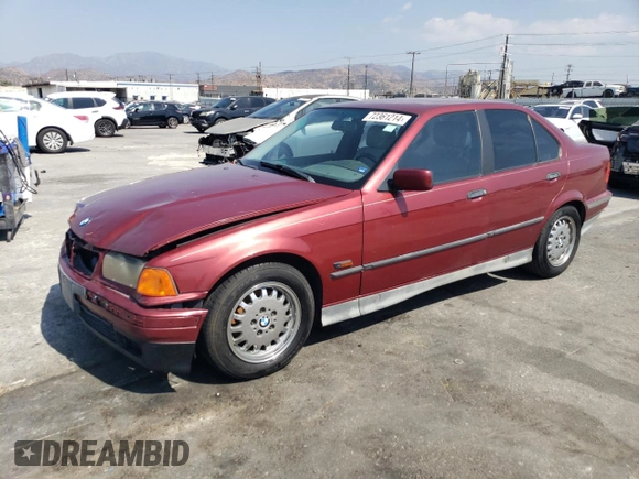 1995 BMW 3 Series 325i with VIN WBACB3324SFE24027, listed as a Copart auction lot 72361214 with 237,096 mi miles and Salvage Title. Bid and sale history available at carsss.com. Image 1.