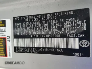 2010 Toyota Camry z VIN 4T1BF3EK2AU103008, wystawiony jako Copart lot #85611864 z przebiegiem 97 116 mil mil oraz Szkoda całkowita • Salvage title. Historia ofert i sprzedaży dostępna na DreamBid. Obrazek 14.