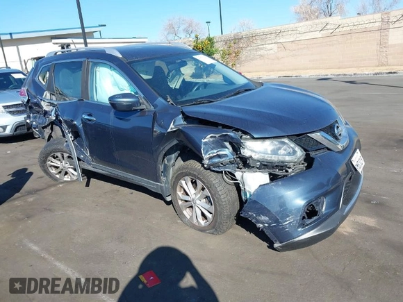 2016 Nissan Rogue SV with VIN KNMAT2MT5GP629279, listed as a IAAI auction lot 41670319 with 110,761 mi miles. Bid and sale history available at carsss.com. Image 1.