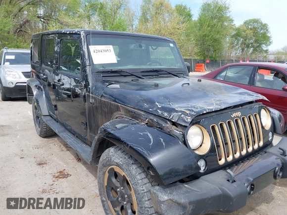 2014 Jeep Wrangler Unlimited Sahara with VIN 1C4BJWEG6EL189712, listed as a IAAI auction lot 42043053 with 108,716 mi miles. Bid and sale history available at carsss.com. Image 6.