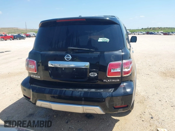 2018 Nissan Armada Platinum with VIN JN8AY2NF1J9332309, listed as a IAAI auction lot 41957271 with 125,650 mi miles. Bid and sale history available at carsss.com. Image 16.