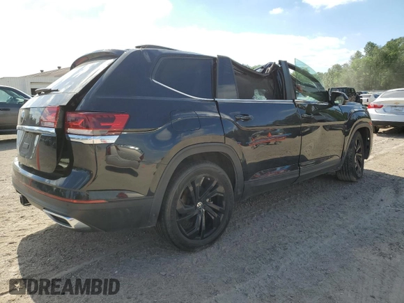 2023 Volkswagen Atlas SE with VIN 1V2WR2CA7PC500650, listed as a Copart auction lot 51973035 with 29,700 mi miles and Salvage title. Bid and sale history available at DreamBid. Image 3.