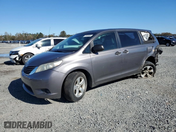 2011 Toyota Sienna with VIN 5TDZK3DC8BS120314, listed as a Copart auction lot 81939964 with 162,385 mi miles and Salvage Title. Bid and sale history available at carsss.com. Image 1.