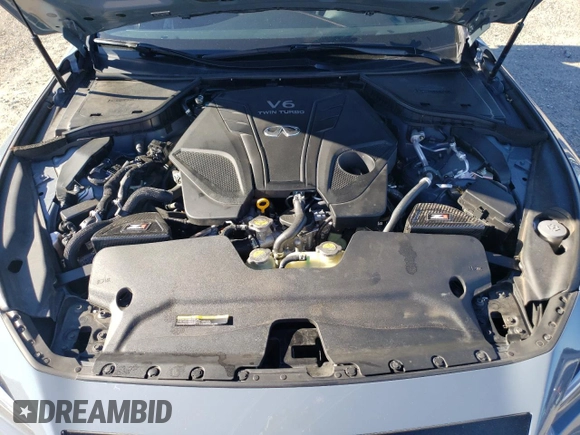 2022 Infiniti Q50 Red Sport 400 with VIN JN1FV7DR8NM390250, listed as a Copart auction lot 87685715 with 66,553 mi miles and Salvage title. Bid and sale history available at DreamBid. Image 11.