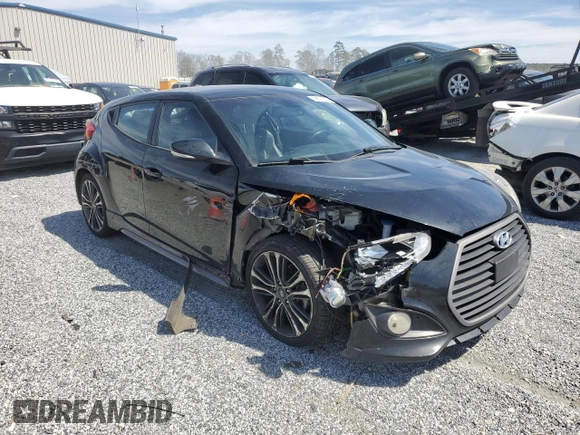 2016 Hyundai Veloster Turbo with VIN KMHTC6AE5GU263035, listed as a Copart auction lot 49858255 with 180,943 mi miles and Salvage Title. Bid and sale history available at carsss.com. Image 4.