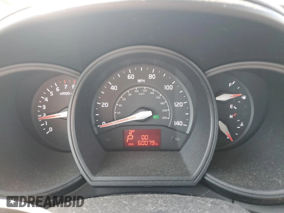2014 Kia Rio LX with VIN KNADM4A38E6415462, listed as a Copart auction lot 52143555 with 60,079 mi miles and Salvage Title. Bid and sale history available at DreamBid. Image 9.