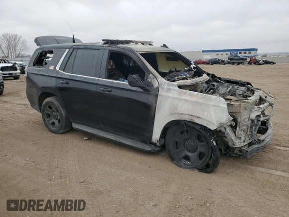 2021 Chevrolet Tahoe Commercial with VIN 1GNSKLED7MR407631, listed as a Copart auction lot 89056755 with Not provided miles and Salvage title. Bid and sale history available at DreamBid. Image 4.