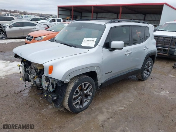 2016 Jeep Renegade Latitude with VIN ZACCJABT6GPE12404, listed as a IAAI auction lot 41688658 with 94,306 mi miles. Bid and sale history available at carsss.com. Image 2.