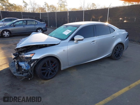 2015 Lexus IS 250 with VIN JTHBF1D20F5062355, listed as a IAAI auction lot 38318601 with 188,285 mi miles. Bid and sale history available at carsss.com. Image 2.