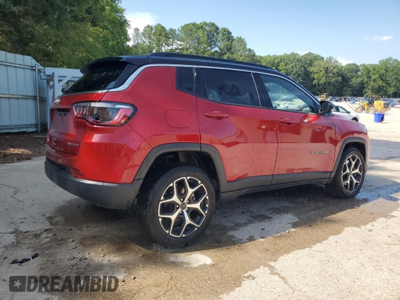 2025 Jeep Compass Limited with VIN 3C4NJDCN8ST560954, listed as a Copart auction lot 63038015 with 8,696 mi miles and Clean title. Bid and sale history available at DreamBid. Image 3.