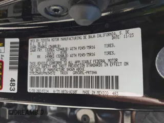 2023 Toyota Tacoma SR with VIN 3TMCZ5AN1PM654572, listed as a IAAI auction lot 42312575 with 14,111 mi miles and . Bid and sale history available at DreamBid. Image 9.