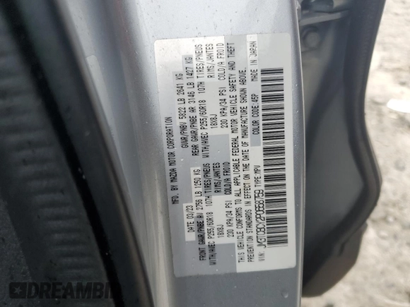 2023 Mazda CX-9 Touring with VIN JM3TCBCY2P0658759, listed as a Copart auction lot 59081855 with 61,480 mi miles and Salvage title. Bid and sale history available at DreamBid. Image 13.