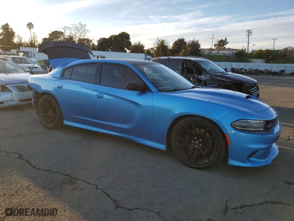 2019 Dodge Charger Scat Pack with VIN 2C3CDXGJ3KH518972, listed as a Copart auction lot 86903054 with 53,018 mi miles and Salvage Title. Bid and sale history available at carsss.com. Image 4.