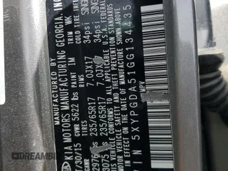 2016 Kia Sorento LX z VIN 5XYPGDA51GG134435, wystawiony jako Copart lot #54789715 z przebiegiem 122 743 mil mil oraz Szkoda całkowita • Salvage title. Historia ofert i sprzedaży dostępna na DreamBid. Obrazek 13.