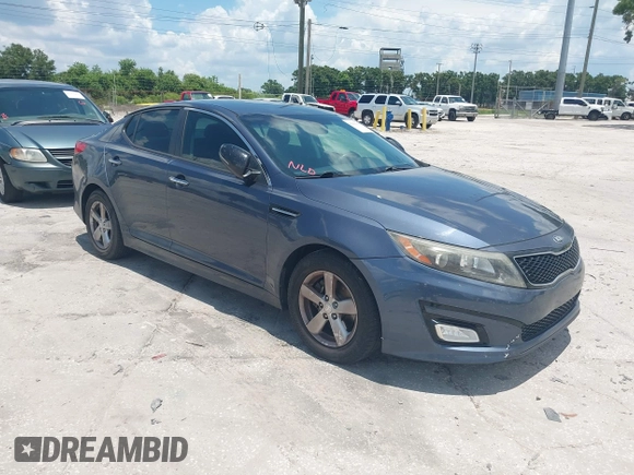 2015 Kia Optima LX with VIN 5XXGM4A71FG472575, listed as a IAAI auction lot 42581639 with 189,348 mi miles and . Bid and sale history available at DreamBid. Image 1.