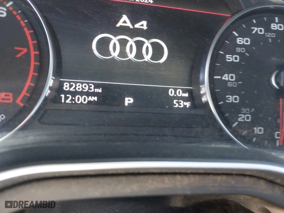 2018 Audi A4 Premium with VIN WAUKMAF48JN001198, listed as a IAAI auction lot 41365318 with 82,893 mi miles. Bid and sale history available at carsss.com. Image 14.