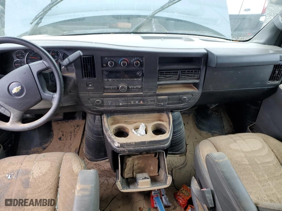 2019 Chevrolet Express Passenger LT with VIN 1GAZGPFG8K1239723, listed as a Copart auction lot 80078994 with 0 mi miles and Salvage Title. Bid and sale history available at carsss.com. Image 8.