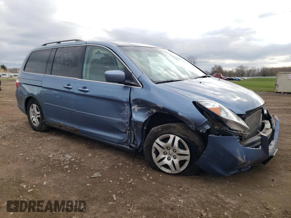 2007 Honda Odyssey EX-L with VIN 5FNRL38777B095914, listed as a Copart auction lot 53208585 with 254,710 mi miles and Salvage Title. Bid and sale history available at carsss.com. Image 4.