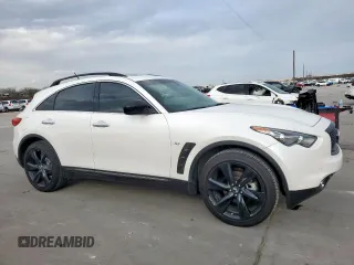 2017 Infiniti QX70 z VIN JN8CS1MU2HM143356, wystawiony jako Copart lot #48197395 z przebiegiem 128 576 mil mil oraz Szkoda całkowita • Salvage title. Historia ofert i sprzedaży dostępna na DreamBid. Obrazek 4.