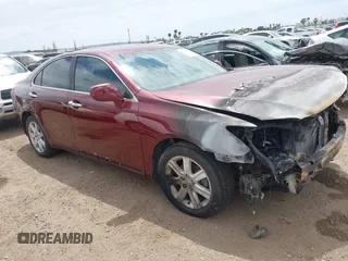 2007 Lexus ES 350 with VIN JTHBJ46G772051025, listed as a IAAI auction lot 42130494 with 185,030 mi miles. Bid and sale history available at carsss.com. Image 1.