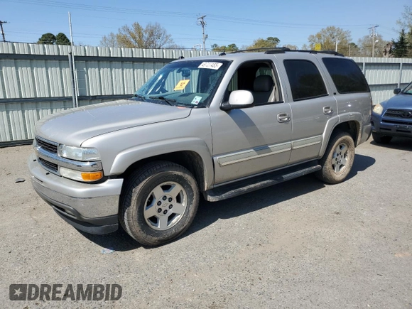 2005 Chevrolet Tahoe LT with VIN 1GNEC13T85R101175, listed as a Copart auction lot 49727485 with 187,301 mi miles and Salvage title. Bid and sale history available at DreamBid. Image 1.