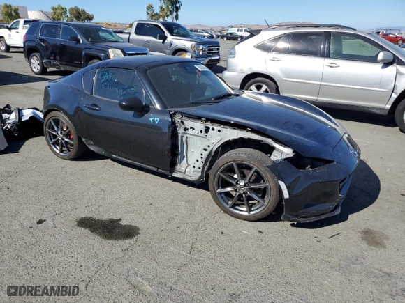 2017 Mazda MX-5 Miata RF Club with VIN JM1NDAL75H0109123, listed as a Copart auction lot 75933814 with 50,618 mi miles and Salvage Title. Bid and sale history available at carsss.com. Image 4.