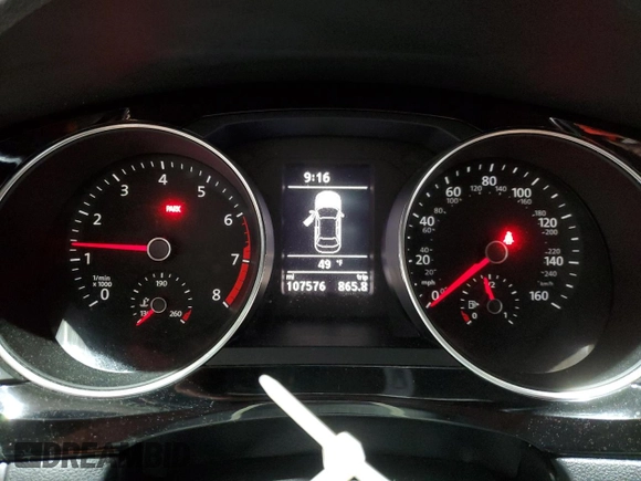 2016 Volkswagen Jetta Sport with VIN 3VWB17AJ4GM239710, listed as a Copart auction lot 57070525 with 107,576 mi miles and Salvage title. Bid and sale history available at DreamBid. Image 9.