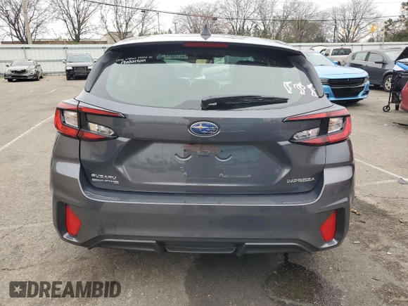 2024 Subaru Impreza Sport with VIN JF1GUAFC3R8313123, listed as a Copart auction lot 80126014 with 1,992 mi miles and Salvage Title. Bid and sale history available at carsss.com. Image 6.
