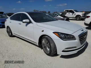2017 Genesis G80 3.8L with VIN KMHGN4JE6HU193658, listed as a Copart auction lot 74342984 with 0 mi miles and Salvage Title. Bid and sale history available at carsss.com. Image 4.