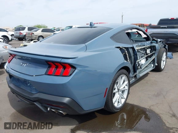 2024 Ford Mustang GT with VIN 1FA6P8CF5R5407998, listed as a IAAI auction lot 42228052 with 12,863 mi miles and . Bid and sale history available at DreamBid. Image 4.