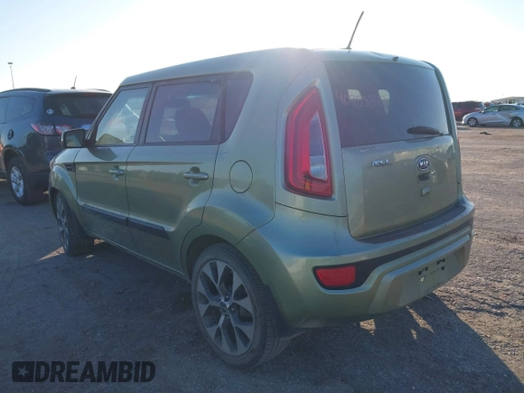 2012 Kia Soul + with VIN KNDJT2A6XC7453032, listed as a IAAI auction lot 40955347 with 155,804 mi miles. Bid and sale history available at carsss.com. Image 3.