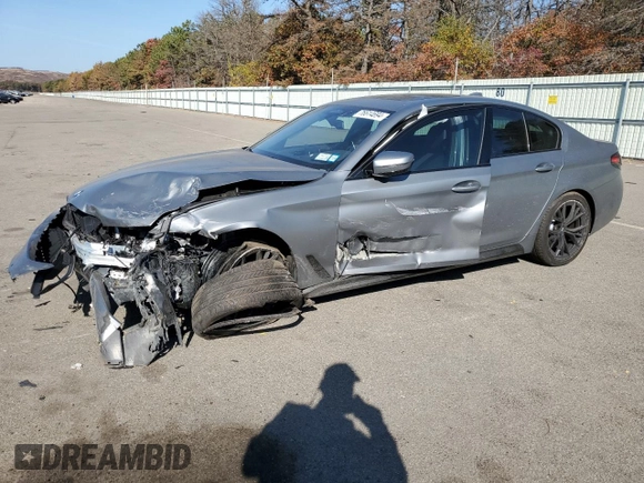 2023 BMW 5 Series M550i xDrive with VIN WBA13BK09PCN61839, listed as a Copart auction lot 76614694 with 16,279 mi miles and Salvage title. Bid and sale history available at DreamBid. Image 1.