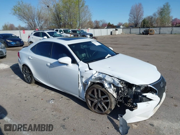 2015 Lexus IS 250 with VIN JTHBF1D27F5058917, listed as a IAAI auction lot 41966824 with 139,051 mi miles and . Bid and sale history available at carsss.com. Image 1.