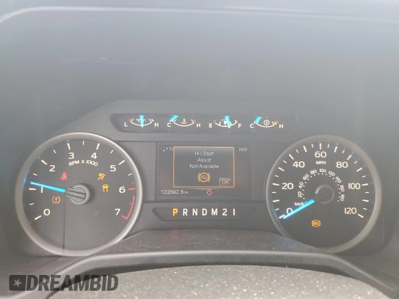 2015 Ford F-150 XL with VIN 1FTEW1CF2FFB08636, listed as a Copart auction lot 59760685 with 123,592 mi miles and Salvage title. Bid and sale history available at DreamBid. Image 9.