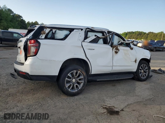 2021 Chevrolet Tahoe LT with VIN 1GNSCNKD1MR363008, listed as a Copart auction lot 51953455 with 77,353 mi miles and Salvage title. Bid and sale history available at DreamBid. Image 3.
