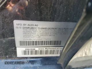 2010 Audi S4 Premium Plus z VIN WAUBGAFL4AA175033, wystawiony jako Copart lot #58082735 z przebiegiem 126 529 mil mil oraz Tytuł czysty. Historia ofert i sprzedaży dostępna na DreamBid. Obrazek 12.